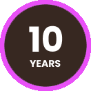 10 years of warranty